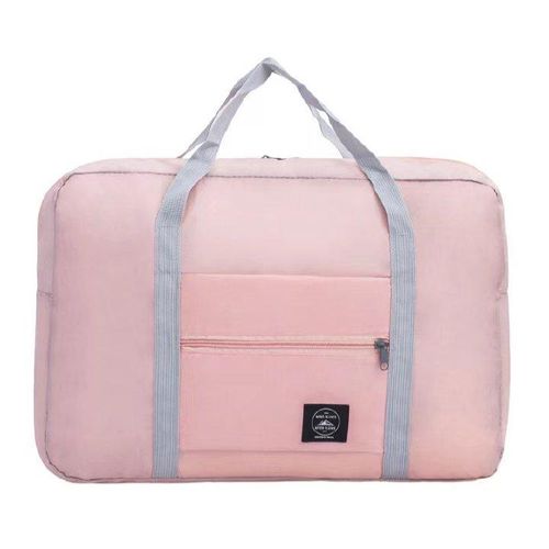 Moving packing bag large-capacity clothing finishing quilt storage portable folding travel bag Aircraft bag shoulder bag can be sleeved with pull bar case travel bag portable handbags PINK