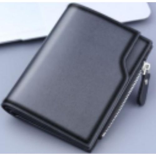 1 Pc PU Leather Mens Wallet Clutch Bag Card Holder Short Wallets Zipper Large Capacity Vintage Male PursesLarge Capacity Multi-Card SlotsBusiness Casual StyleBirthday GiftGraduation GiftFathers Day Gift