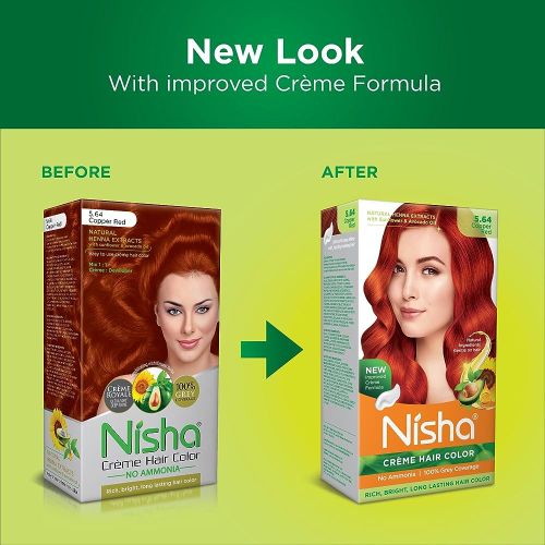 Crème Hair Dye Color 564 Copper Red 60gm 60ml18ml