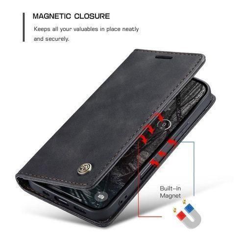 Caseme Vivo V60 lite ORIGINAL LEATHER FLIP COVER WITH MAGNETIC CLOSURE KICKSTAND AND CARD POCKETS