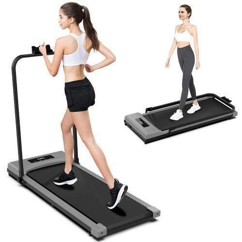 Heavy duty Motorised Treadmill, Portable Walking Running Pad Flat Slim Machine With remote control, Adjustable Speed, LCD Screen&Calorie Counter, Compact Mini Treadmill, for Home Office-max 120kg