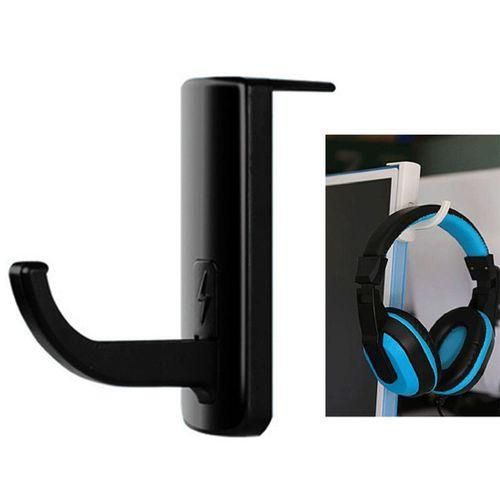Universal Headphone Hanger PC Monitor Desk Headset Stand Holder HookBlack