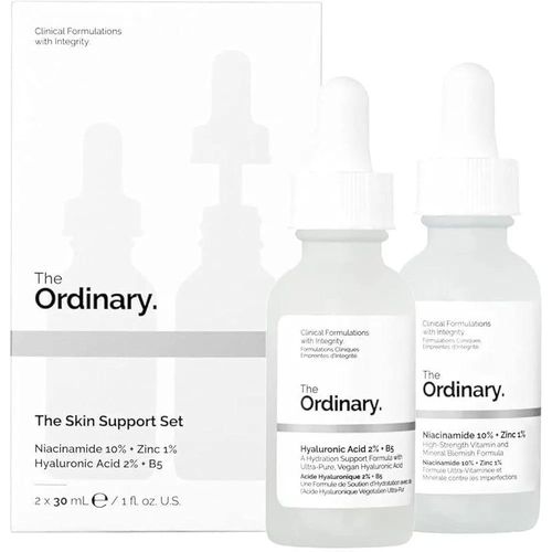NEW ADVANCED SKIN CARE SET THE SKIN SUPPORT SET WITH NIACINAMIDE 30ML HYALURONIC ACID 30ML