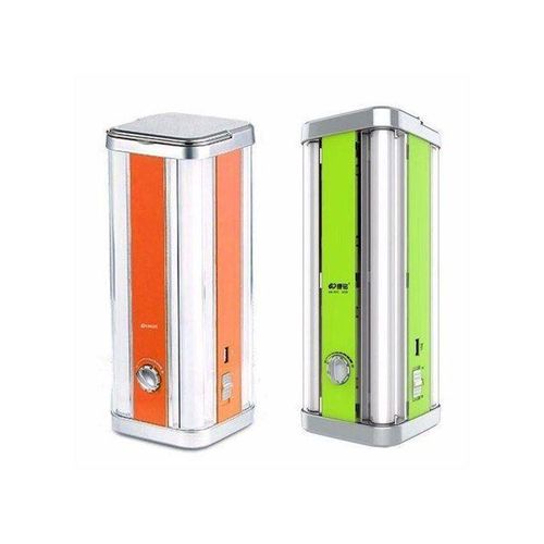 4 Corner Rechargeable LED Emergency Lamp Rechargeable Home Emergency 4 Tube Floor Lantern Lamp Light And Hanging Handle Multicolor