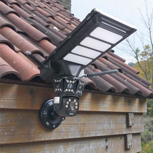 Full-Color 24/7 Colored Night Vision Easy Set Up 4G PTZ Solar Camera with Large Capacity Inbuilt Rechargeable Batteries Solar Street Light