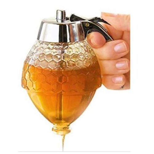 Acrylic Storage Pot Honey Dispenser With Drip Bottle