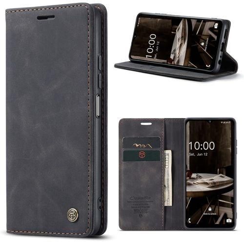 Caseme Galaxy A14 Wallet Case,Soft PU Leather Flip Case Magnetic Stand Flip Protective Cover Leather Case with ID & Credit Card Slots Holder Case for Samsung Galaxy A14 (Black)