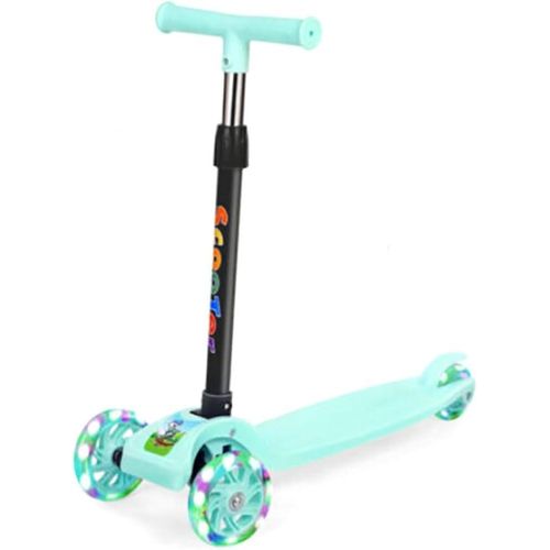 Blue 3-Wheeled Kids Scooter with T-Bar Handle