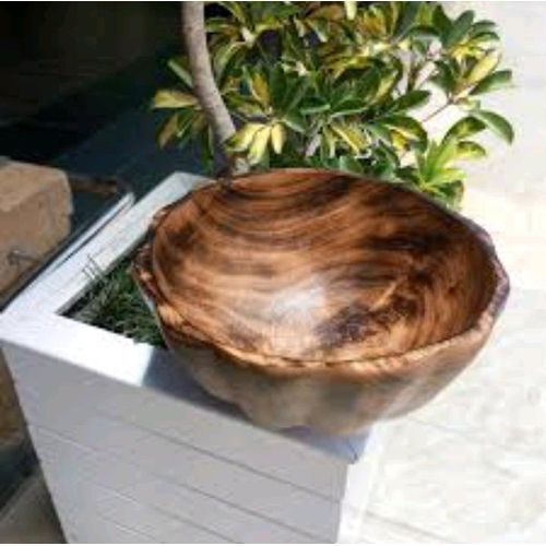 Jacaranda round wooden bowls 12 inches diameter 8 inches deep