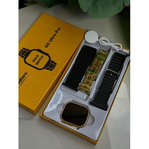 Fendiors America G9 Ultra Pro Smartwatch with 3 Straps Heart Rate Monitor Blood Pressure Detection Sleep Tracking and Wireless Charging