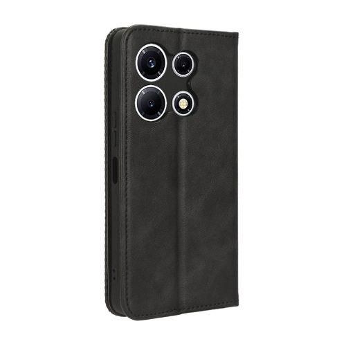 Wallet Black Retro Suede Leather Flip All-Round Protection Cover Case For Infinix Note 30