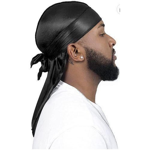 Stretchy Black Silk Durag/wave Drag - QUALITY GUARANTEED