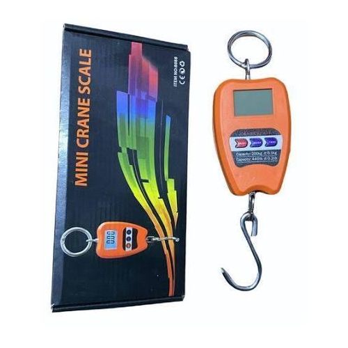 200 KG Digital Hanging Scale with Accurate Sensors, Handheld 200Kg Mini Crane Scale with Hooks for Meat Butchery Farm Hunting Fishing Hunting Fishing Outdoor Portable Weighing Scale