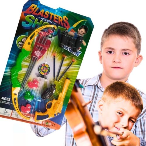 Kids Archery Set Bow and Arrow Toy Gun Set Outdoor Sports Target Game for Children