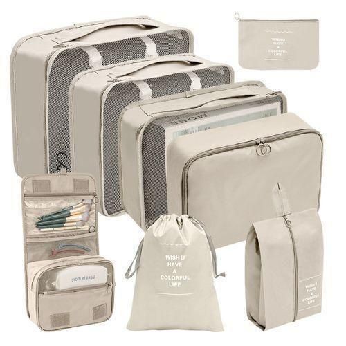 8 Piece Packing Box Set Travel Luggage Organiser