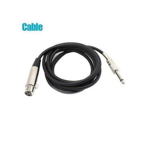 3 Pin XLR Female To 1/4" 6.35mm Mono Male Plug Audio Microphone Mic Adapter With Cable 2m