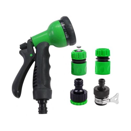Water Gun Spray Gun with Connectors Garden Hand Shower Watering Shower with 8 Spray Patterns and Accessory Set, Hand Sprayer for Garden Watering, Car Wash, Pet Washing