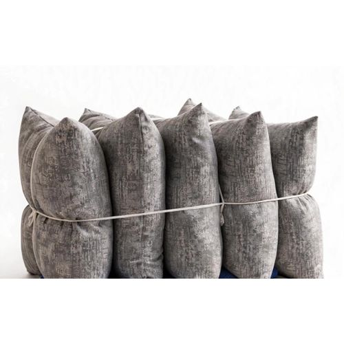 Pack of Grey Throw Pillows- Soft Fiber Decorative Cushions