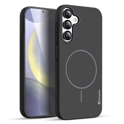 Black Skin Touch Slim Magnetic Case for Samsung S24