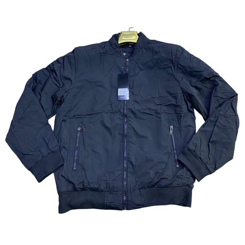 Black Simple Semi Casual Warm Jackets