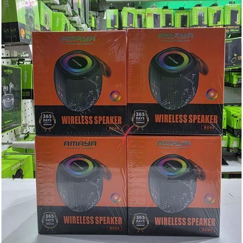 BD66 Wireless Bluetooth Speaker – Portable, IPX5 Waterproof, Colorful Lights, Powerful Bass, Long Battery Life, Crystal Clear Sound