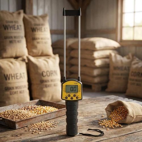 Intelligent Voice Backlit Moisture Meter Digital Humidity Tester Hygrometer Bean Peanut Rice Wheat Corn Grain Measurement
