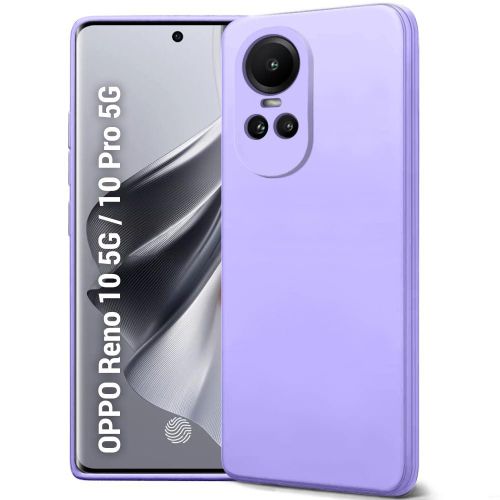 Soft Silicone Slim Fit Cover Anti-Scratch Shockproof Case for OPPO Reno 10 - Purple