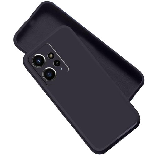 Soft Silicone Back Cover for Xiaomi Redmi Note 12 Pro 4G - Black, anti-fingerprint, anti-scratch, durable silicone case
