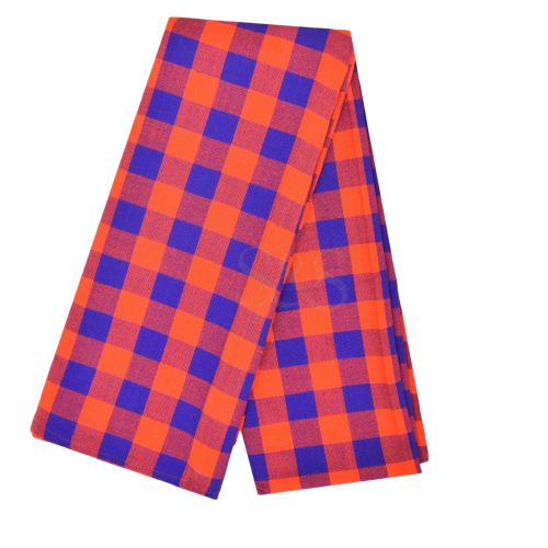 Beautiful Masai Shuka Scarf Leso with bright vibrant pattern.