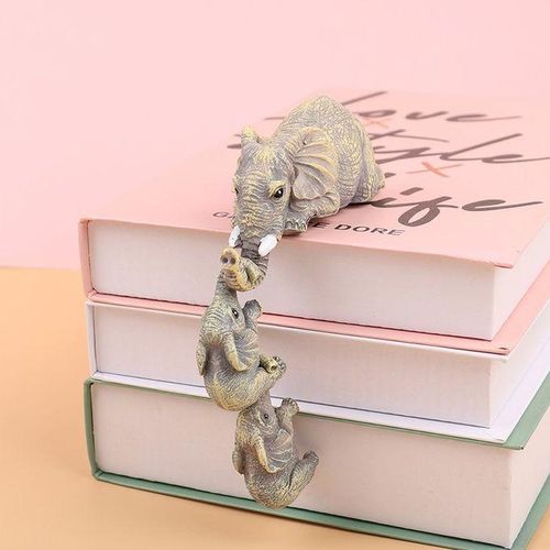 3pcsset Elephant Statue Resin Craft Home Creative Bookend Book Shees Animal