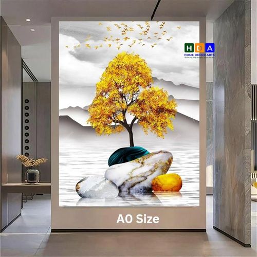 Golden Tree Canva Printed Art