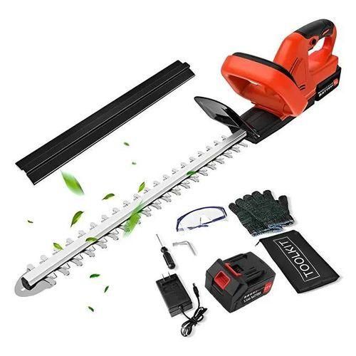 Heavy Duty Cordless Lithium-ion Hedge Fence Trimmer With Safety Accesories Fence Trimmer Cutter With 2 Batteries