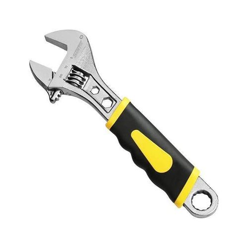Heavy Duty Adjustable Wrench Spanner with Ergonomic Rubber Grip - Carbon Steel (Available in 6", 8", 10", 12")