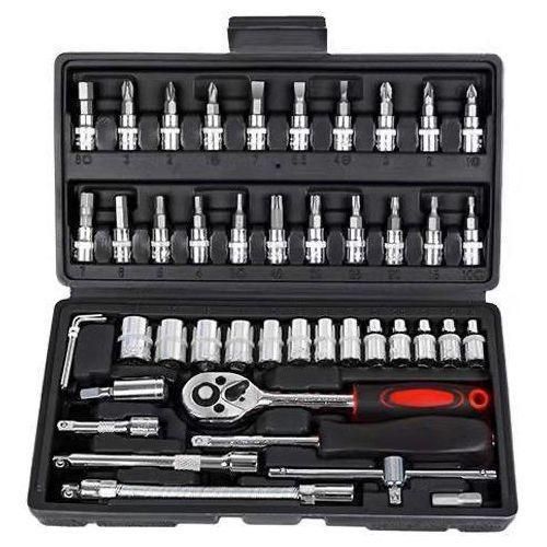 Auto Car Repair Tool Kit Ratchet Socket Wrench Spanner 46pcs