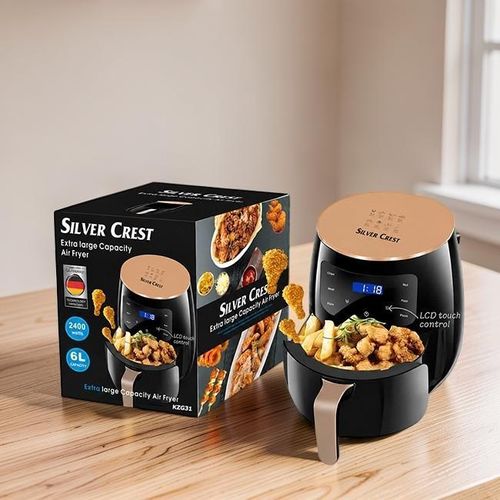 Multi Purpose Electric Air Fryer for Home Kitchen with Adjustable Temperature and Timer Control Electric 6L Pot Capacity Multi-functional Touch Screen Digital Air Fryer