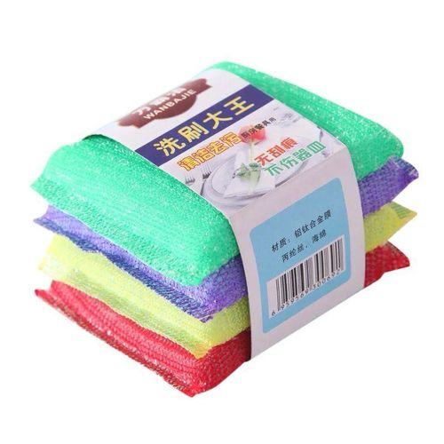 4pcs Kitchen Double Sided Dishwashing Cleaning Sponge Pan Pot Dish Wash Sponges Tableware Scrubbing Pad Rag Home Cleaning Tools