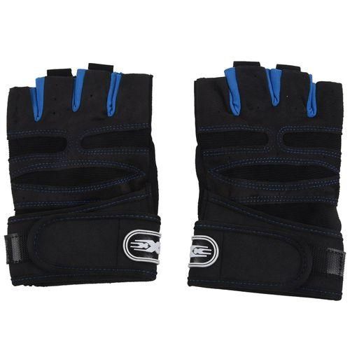 Men Half Finger Bicycle Gloves Anti-Skid Soft Deep Blue