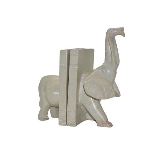 Handcrafted soapstone books/ file holder ( elephant art ))