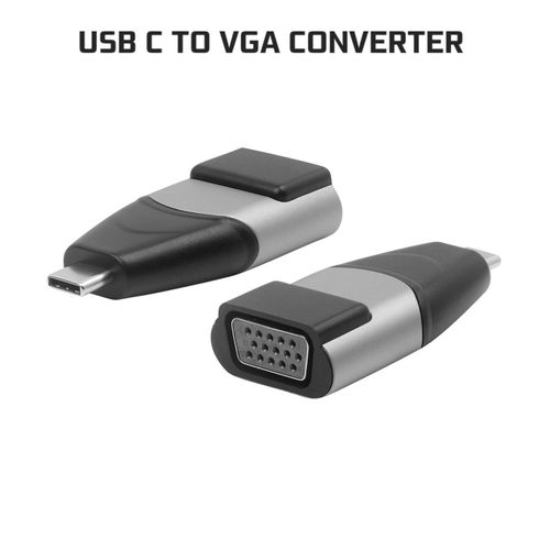 USB C to VGA Adapter 1080P@60Hz Portable Type C Male to VGA Female Adapter Converter Compatible with MacBook Pro/Air, ipad, Dell XPS, Surface Book, Pixelbook and More