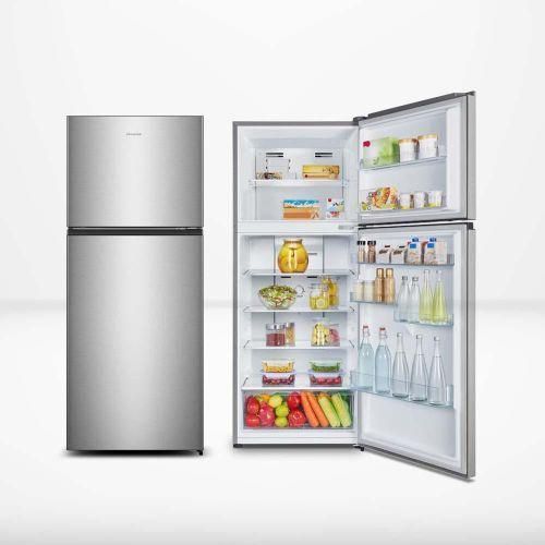 424L Double Door Fridge (Silver) + Fridge Guard