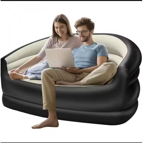 Double size inflatable sofabed with pump