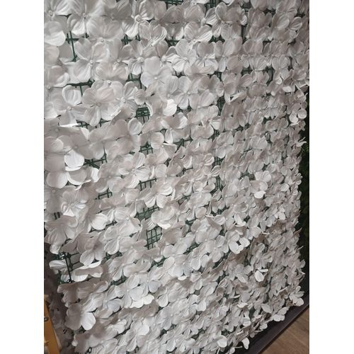 Artificial Flower Wall Panels, Flower Garden Fence Vine Privacy Fence Wall Screen Hedge,Faux Ivy FencePrivacy Screen, Romantic Floral Backdrop 1m by 3m