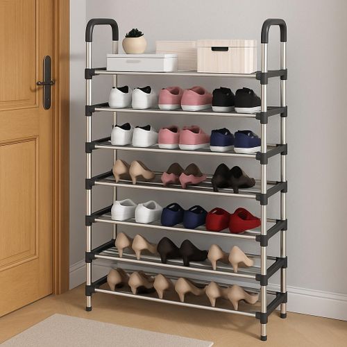 7-Tiers Shoe Rack Storage Organizer 24 Pairs Large Capacity