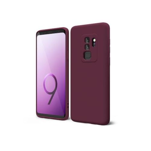 Samsung Galaxy S9 Soft Silicone Back Cover Case, Protective Shockproof Ultra-Thin Anti-Scratch Anti-Fingerprint Phone Cover, Maroon