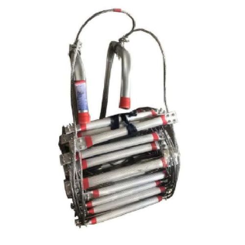 Fire Escape Steel Ladder With Hook 10M 33 Feet 29 Steps Reliable Emergency Escape Ladder Maximum Safety When Every Second Counts