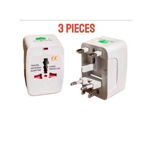 3 Pieces Of Universal Travel Adapter-multi Socket Outlet
