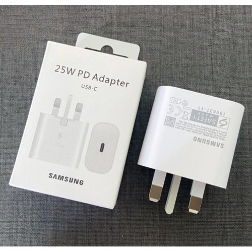 25Watts Super Fast Charger, Adapter With Type C Output For Galaxy A06,A07, A17, A16, A26,A36,A56, A05, A05s, A14, A15, A23, A24, A25, A33, A34, A35, A53, A54, A55, A74 , S24 Ultra, S23, S23 Plus