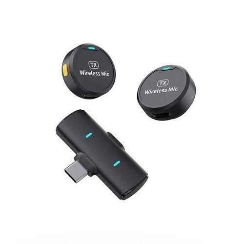 Type C Wireless Microphone Button Magnetic Microphone With Large Capacity Long Endurance Professional Wireless Microphone(Type C phones)