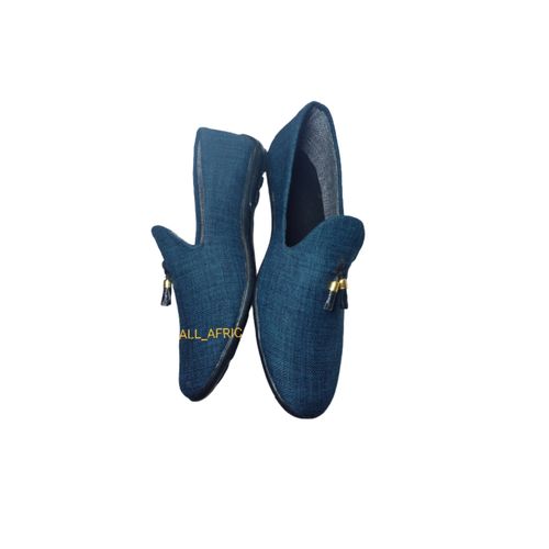 Dark Blue African Custom Made Shoes