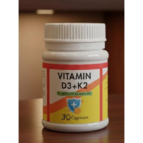 Vitamin D3 and K2 30 capsules ,,Optimal Bone and Heart Support, How Vitamin D3 and K2 Work Together to Enhance Calcium Absorption and Arterial Health.